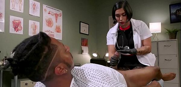  Asian domme doctor wanking patients cock